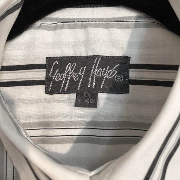 2 Geoffrey Hayes Short Sleeve Dress Shirts Sz 15.5 - Picture 2 of 7